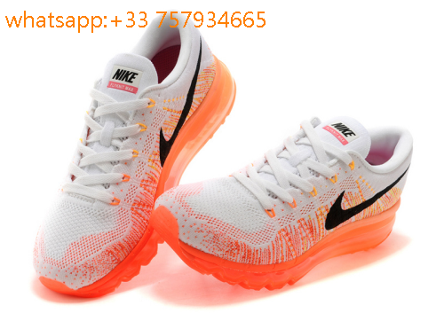 nike blanche orange
