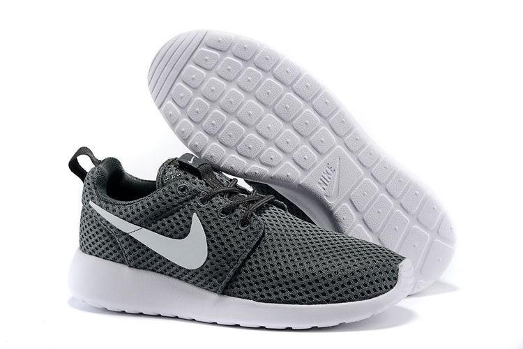 nike roshe run print gs chaussures gris